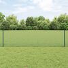 vidaXL Ograja s stebrom Zelena 0,6 x 50 m Jeklo in PVC