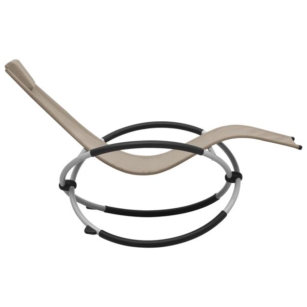 vidaXL Otro&scaron;ki ležalnik iz jekla taupe