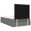 vidaXL Otomanska postelja z vzmetnico siv 120x200 cm blago