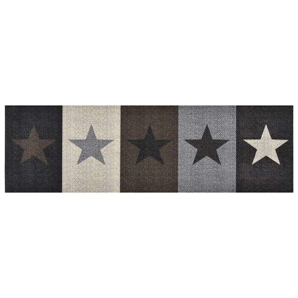 vidaXL Kuhinjska preproga pralna s potiskom zvezd 45x150 cm