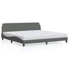 vidaXL Posteljni okvir Dover temno siv 193x203 cm blago