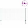 vidaXL Ograja s stebrom Zelena 1,2 x 25 m Jeklo
