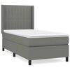 vidaXL Box spring postelja z vzmetnico temno siva 90x200 cm blago