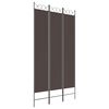 vidaXL Paravan 3-delni rjav 120x220 cm blago