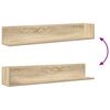vidaXL Stenske police 2 kosa sonoma hrast 100x16,5x16,5 cm inž. les