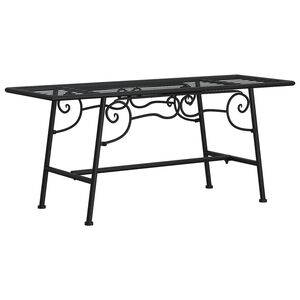 vidaXL Klop za ob drevo 110 cm črno jeklo