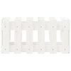 vidaXL Vrtno korito z ograjico belo 60x30x30 cm trdna borovina