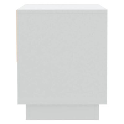 vidaXL Nočna omarica bela 45x34x44 cm iverna plošča