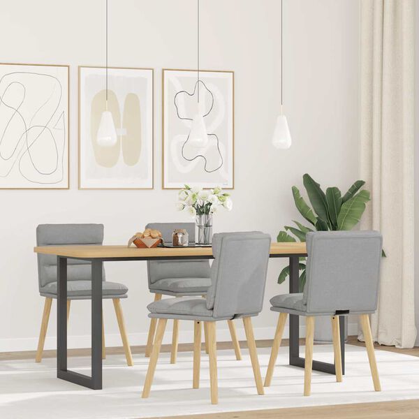 vidaXL Jedilni stoli 4 kosi Cloud Grey Fabric