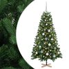 vidaXL Umetna božična jelka z bučko 120 cm 150 LED Toplo bela PVC