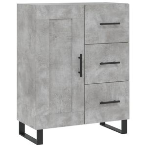 vidaXL Komoda betonsko siva 69,5x34x90 cm inženirski les