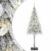 vidaXL Božično drevo med 300 LED z stojalom Bela 180 cm PE in jeklo