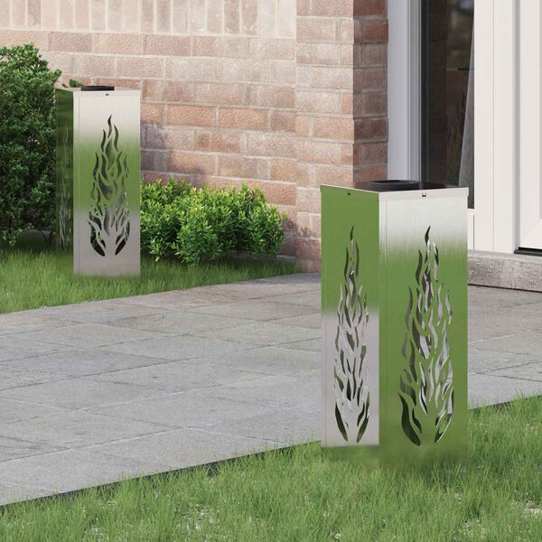 vidaXL Solarno LED svetilo za pot 2 pcs Nerjaveče jeklo