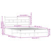 vidaXL Posteljni okvir brez vzmetnice z vzmetnice dim. hrast 150x200cm
