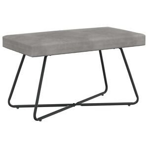 vidaXL klop Svetlo siva 80 x 40 x 45 cm Žamet