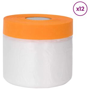 vidaXL Pra&scaron;na prevleka z lepilnim trakom 12 kos Transparentno HDPE