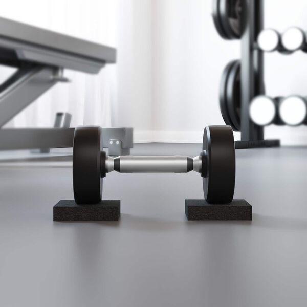 vidaXL Gumijasti podloženec Črna Guma