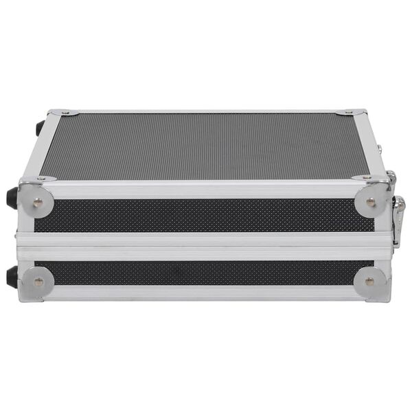 vidaXL Kovček za pištolo aluminij in ABS črn