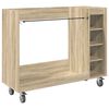 vidaXL Golf omara s kolesom Enobarvno Sonoma hrast 120 x 45 x 98 cm