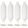 vidaXL Odbijač za čoln 4 kosi bela &Oslash; 14x50 cm PVC