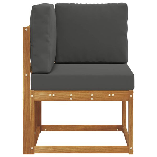 vidaXL Zunanja kotna sedežna garnitura Masiven les akacije