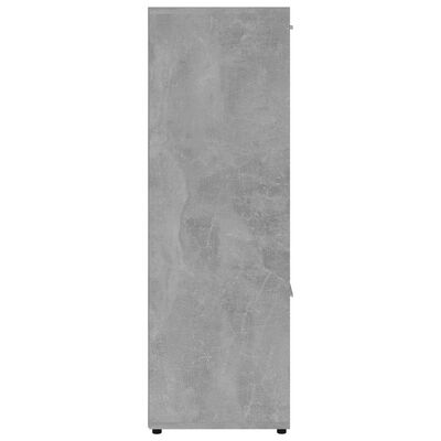 vidaXL Knjižna omara betonsko siva 90x30x90 cm iverna plošča
