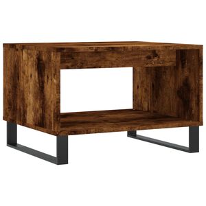 vidaXL Klubska mizica dimljeni hrast 60x50x40 cm inženirski les