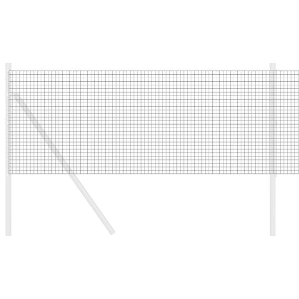 vidaXL Ograja z varjeno žico Siva 0.8 x 10 m Jeklo