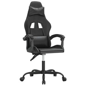 vidaXL Gaming stol črno umetno usnje