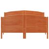 vidaXL Posteljni okvir brez vzmetnice vo&scaron;čeno rjav 140x190 cm borovina