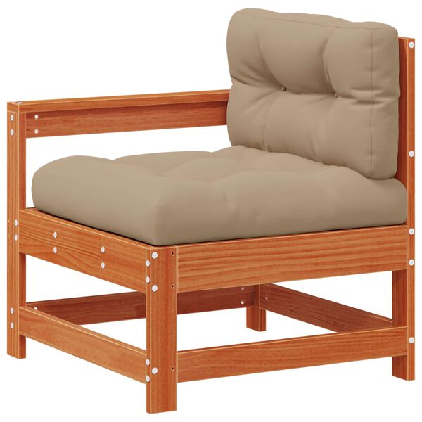 vidaXL Vrtna dnevna garnitura 10 pcs Voskan Rjava Masivna borovina