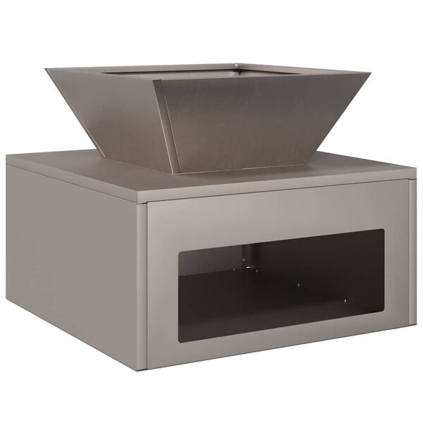 vidaXL Ogenj Rjav 50 x 50 x 40 cm Vremensko odporno jeklo