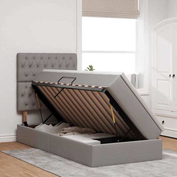 vidaXL Postelja z dodatnim prostorom za shranjevanje in vzmetnico