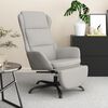 vidaXL Stol za spro&scaron;čanje z naslonom za noge svetlo siv iz mikrovlaken