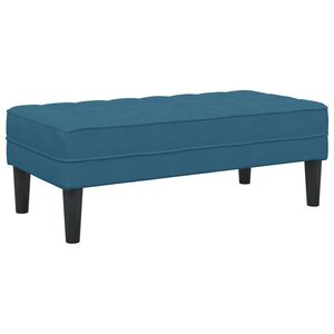 vidaXL klop z blazino Modra 113 x 57 x 39 cm Žamet