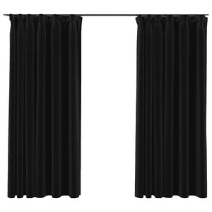 vidaXL Zatemnitvene zavese z obe&scaron;ali 2 kosa antracitne 140x175 cm