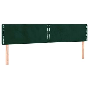vidaXL Posteljno vzglavje temno zelena 180x5x78/88 cm žametna