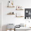 vidaXL Stenska polica 4 pcs Rjava 40 x 9 x 3 cm Konstruiran les