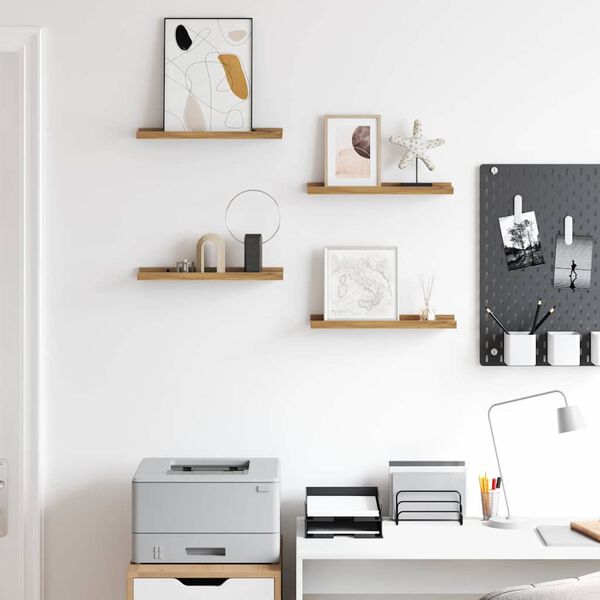 vidaXL Stenska polica 4 pcs Rjava 40 x 9 x 3 cm Konstruiran les