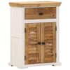 vidaXL Komoda bela in rjava 55x30x73 cm trden robusten mangov les