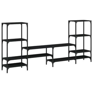 vidaXL TV omarica črna 206,5x28,5x95 cm inženirski les