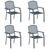vidaXL Vrtni Stol 4 pcs Antracit 56 x 65 x 89 cm Jeklo