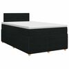 vidaXL Postelja boxspring z vzmetnico Črna 120 x 190 cm Blago