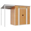 vidaXL Vrtna lopa z nadstre&scaron;kom svetlo rjava 277x107x181 cm jeklo