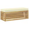 vidaXL Zunanja garnitura za sedenje Bela in krem 115 x 43 x 45 cm