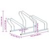 vidaXL Stojalo za kolo za 3 kolesa prostostoječe pocinkano jeklo