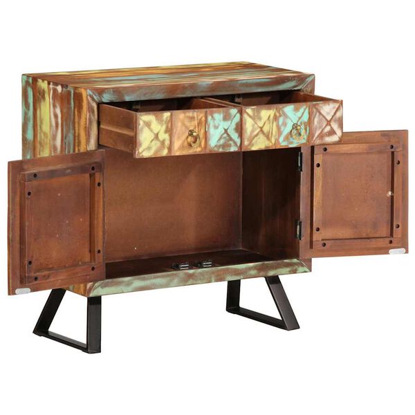 vidaXL Omarica s predali večbarvna 70x35x70 cm trden predelan les