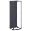 vidaXL Stojalo za drva antracit 25x25x80 cm Hladno valjano jeklo