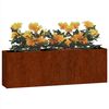 vidaXL Stensko cvetlično korito 2 kosa rjasto corten jeklo 53x10x17 cm
