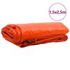 vidaXL Tarpaulin 650g / m&sup2; Oranžna 1,5 x 2,5 m Platno s PVC premazom